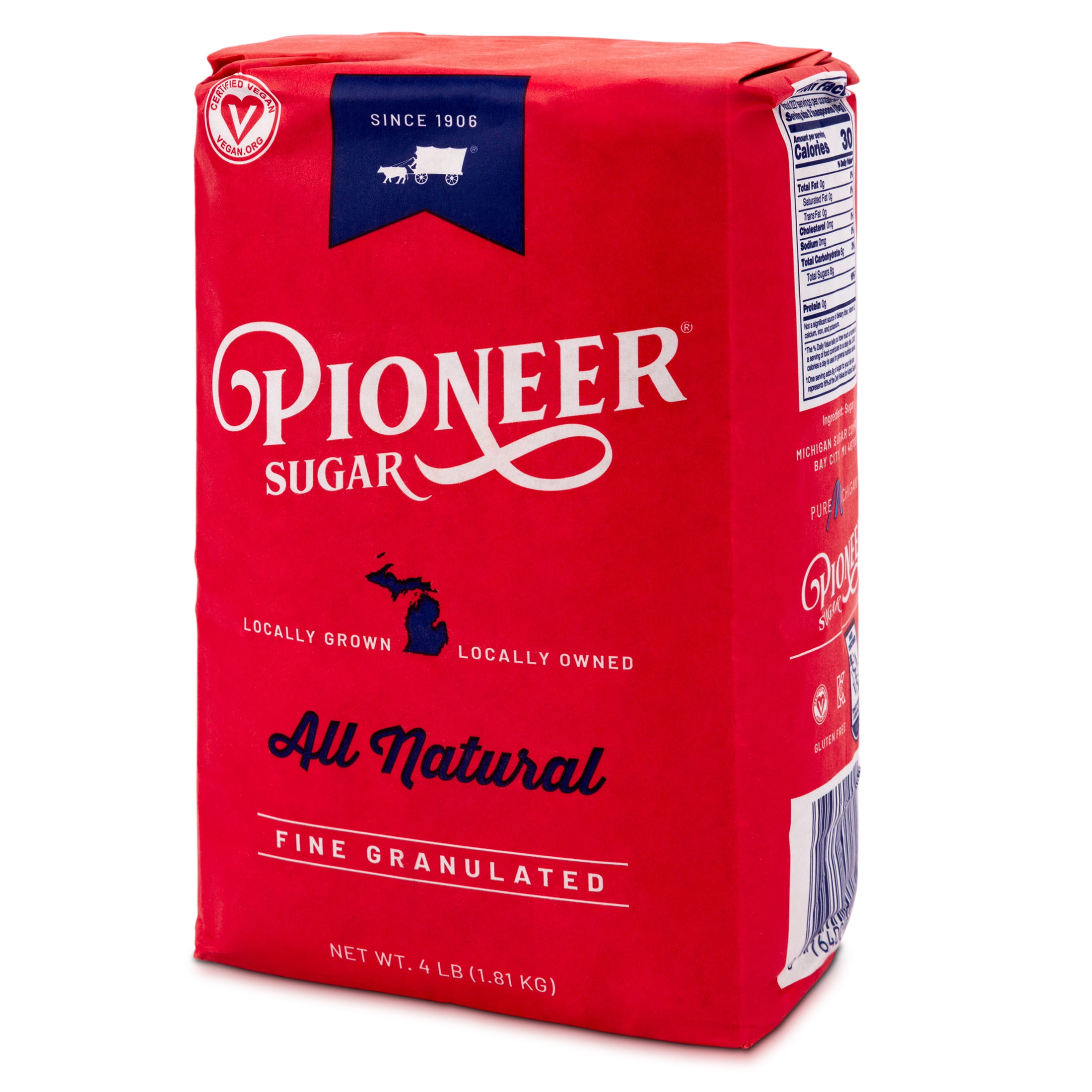 (2 pack) Pioneer All Natural Finely Granulated Sugar, 64 Oz