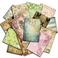 thumbnail image 3 of KARDLURY A5 Size Scrapbook Paper, 24 Sheets Single Sided Colored Vintage Pattern Craft Cardstock Decoupage Paper for Card Making Planner Junk Journal Journaling Scrapbooking Supplies, 3 of 3