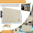 thumbnail image 2 of HOMEYA Outdoor TV Cover LED Flat Screen Television Protector for Slim TVs, Weatherproof Waterproof 600D Oxford TV Covers with Full Zipper Flap, Beige, Fits 48" - 50", 2 of 7