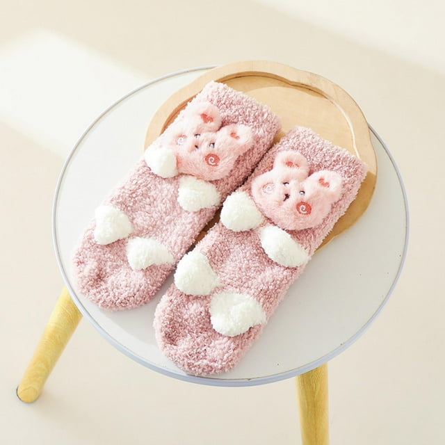 Xihbxyly Calcetines de Bebé, Gruesos, Cálidos y Largos, con Suela Antideslizante, Diseños Modernos y Bonitos, Ideales para Caminar, Gatear y Correr En Interiores, Regalo para Recién Nacidos y Pequeño