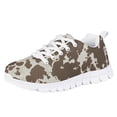 thumbnail image 1 of Pzuqiu Kids Running Shoes Brown and White Cow Print Lightweight Comfortable Sneakers Breathable Kids Shoes Size 5 Girls Boys, 1 of 7