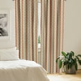 thumbnail image 2 of Ambesonne Geometric Curtains, Hexagonal Comb Modern, Pair of 28"x63", Orange Dark Blue, 2 of 5