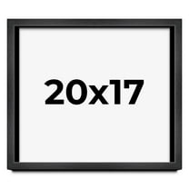 20x17 Frame Black Charcoal Grey Wood Textured Picture Frame | 0.75 Inch Moulding Width | Gunmetal