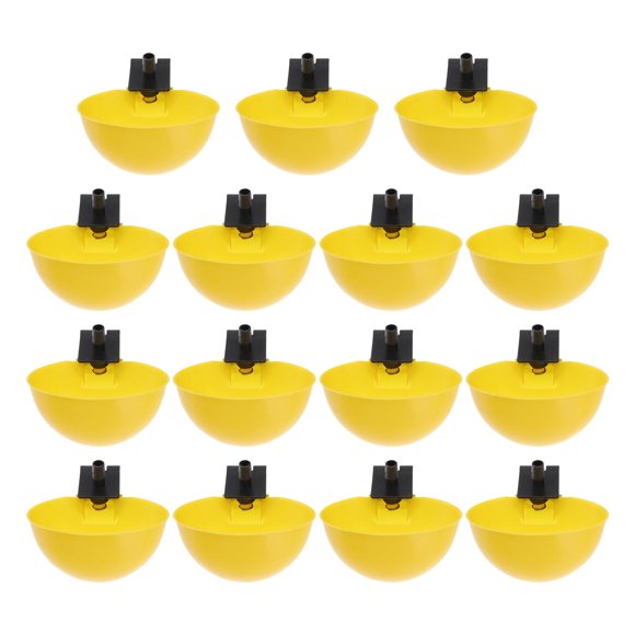 Chicken Waterer 15 Pcs Pigeon Drinking Fountain Coop Rabbit Bottle Poultry Implement Automatic Bowl Feeding