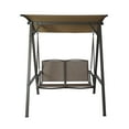 thumbnail image 4 of Kozyard Doris 2-Person Steel Outdoor Patio Swing with Adjustable Canopy, Breathable Textilence Seat, Taupe, 4 of 6