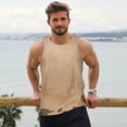 thumbnail image 6 of Daiia Engraved Coffee On Kraft Paper Printed Men's Quick Dry Fit Muscle Tank Top Slim-Fit Tank Workout Tank Top Lightweight Sports Tank Top-XX-Large, 6 of 7