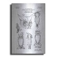 thumbnail image 1 of Luxe Metal Art 'Scarecrow Owl Blueprint Patent White' Metal Wall Art, 12"x16", 1 of 7