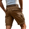 thumbnail image 3 of Fgvctg Mens Shorts Cargo Casual Stretch Waist Cargo Shorts Breathable Relaxed Fit Elastic Waistband Summer Hiking Work Pants Waistband Lightweight Short with Multi Pockets,Coffee,3XL, 3 of 5