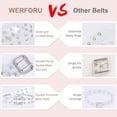 thumbnail image 4 of WERFORU Double Grommet Belt PU Leather Punk Belt for Women Ladies Belt for Jeans, 4 of 6