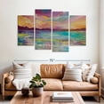 thumbnail image 2 of Elephant Stock Rainbow Skies Wall Art - Horizontal Multi Panel Canvas - Living Room Wall Decor - Beach Multi Panel - Turquoise And Purple Decor By Emily Louise Heard - 68" x 42", 2 of 7