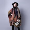 thumbnail image 2 of Ponchos para mujer, chales, bufanda de invierno de gran tamaño, Poncho tejido para mujer, capa cálida, cobija vestible a la moda, Sudadera con capucha, 2 of 4