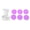 Purple, variant on NANMELX 6Pcs Moon Cake Mold Press Mooncake Flower Bakeware Cookie Cutter DIY Cake Decor