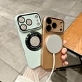 thumbnail image 3 of TECH CIRCLE for iPhone 14 Plus Magnetic Hard PC Case with Camera Lens Film,Compatible with MagSafe Military Drop Protector Luxury Matte Logo View Shockproof Solid Color Full Body Cover,Pink, 3 of 8