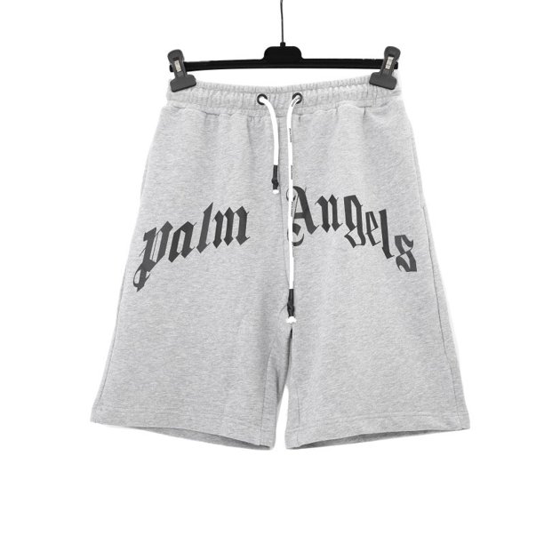 Versión correcta de 24 primavera y verano nueva palmera de coco serie de manga corta PA marca de moda camiseta de tendencia de pareja con estampado de ángel2244 gris