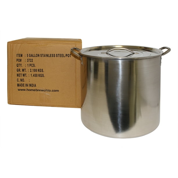 Polar Ware 20 Qt Economy Ss Brew Kettle W/ Cover Brew Pot Homebrew