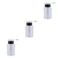 thumbnail image 2 of ZheElen Pump Dispenser Bottle Compact Refillable Empty 180ml Nail Remover Liquid Holder Manicure Accessory Package Containers Black 3Set, 2 of 6