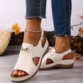 thumbnail image 5 of HAJWOH Orthopedic Sandals for Women Non Slip Slip on Arch Support Flat Wedge Sandals Breathable Walking Shoes 2026 New Beach Foam Shoes White 40, 5 of 5