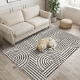 thumbnail image 2 of Area Rugs 4'x6'. Black Boho Carpet Runner Indoor Outdoor Rugs Home Decor Aesthetic, Abstract Geometric Curves Lines Modern Non Slip Mats Washable Accent Rug for Living Room Bedroom, 2 of 8