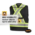 thumbnail image 3 of Pioneer 100% Cotton Hi Vis Surveyor's Safety Vest for Construction - Reflective Tape - 10 Pockets - Class 1 - Black, 3 of 8