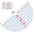 thumbnail image 3 of Cauagu 48" Christmas Tree Skirt Blue Checkboard Pattern Christmas Tree Decorations Tree Mat for Xmas Decorations Occasion Holiday Home Decor -48", 3 of 7