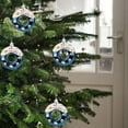 thumbnail image 4 of Adorno Navideño Azul de Plástico para La Punta Del Árbol: Estrella | Decoración Colgante de Donuts, Dulces y Bagels - 4 Adornos de Donuts Azules de 8 Cm (3,15"), 4 of 4