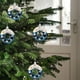 thumbnail image 4 of Adorno Navideño Azul de Plástico para La Punta Del Árbol: Estrella | Decoración Colgante de Donuts, Dulces y Bagels - 4 Adornos de Donuts Azules de 8 Cm (3,15"), 4 of 4