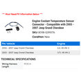thumbnail image 2 of Engine Coolant Temperature Sensor Connector - Compatible with 2005 - 2007 Jeep Grand Cherokee 2006, 2 of 2