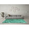thumbnail image 3 of Ahgly Company Indoor Rectangle Solid Turquoise Blue Modern Area Rugs, 2' x 3', 3 of 4