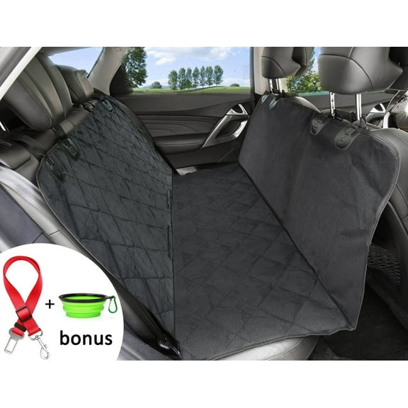 HJZ Waterproof Pet Hammock dog Car Back Seat Cover in Black