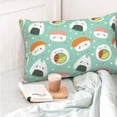 thumbnail image 6 of Kll Kawaii Sushi Pillow Covers Envelope Closure,Super Soft And Cozy Fuzzy Fleece Pillow Case Cover 14"X20", 6 of 9