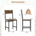 thumbnail image 3 of Gymax Set of 2 Dining Chairs w/Metal Legs Slanted Back Wide Seat for Living Room, 3 of 9