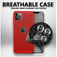 thumbnail image 3 of Heat Dissipation iPhone 12 Case (Red) Breathable Cooling Hollow Cellular Hole Full Camera Lens Protection Ultra Slim Cover, 3 of 5