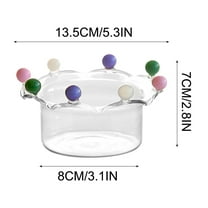 PRETXORVE High Borosilicate High Temperature Glass Bowl Colorful Dessert Oatmeal Yogurt Bowl