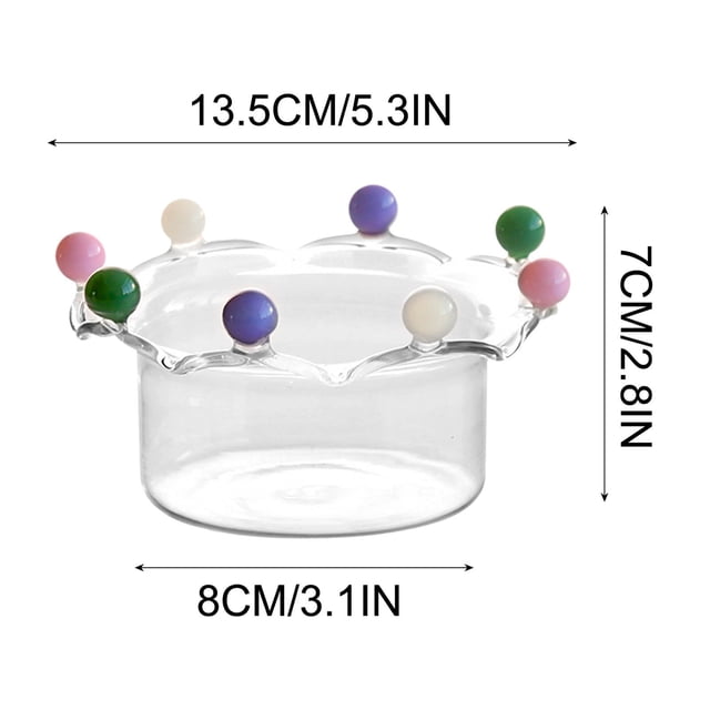 Alto Borosilicato de Alta Temperatura de Vidrio Tazón de Postre de Color Tazón de Yogur de Avena