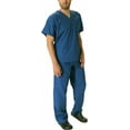 thumbnail image 3 of Natural Workwear Mens Medical Dental Scrub Set Adult Male Work Uniform Carribean Blue XXS, 3 of 3
