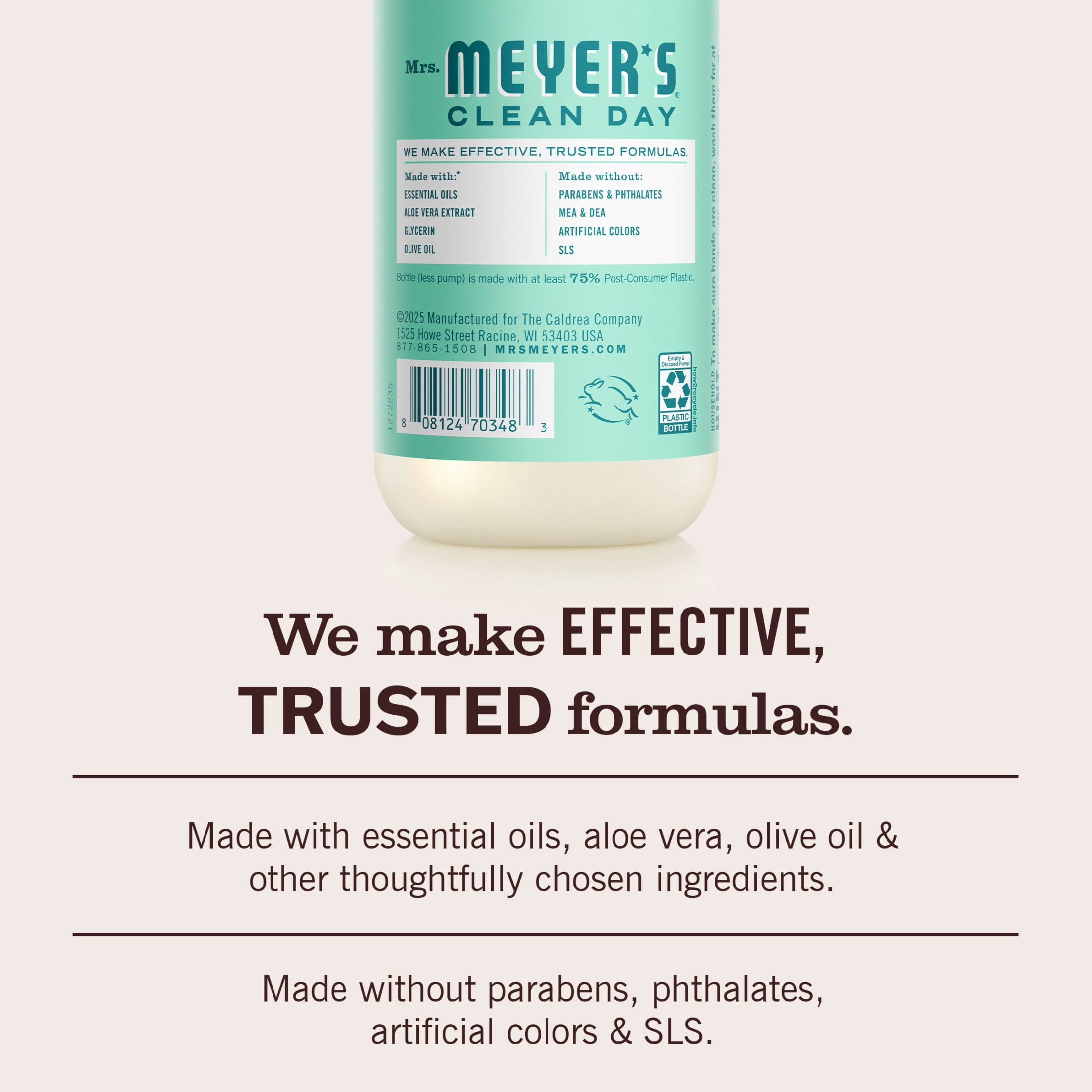 (2 pack) Mrs. Meyer’s Clean Day Hand Soap, Mint Scent, 12.5 Fl Oz