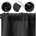 thumbnail image 2 of Mainstays 4 of a Kind Blackout Curtain Panels, Set of 4, Black, 28" W x 63" L, 2 of 6