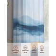 thumbnail image 5 of Navy Blue Sheer Curtains 63 Inch Length 2 Panels Set, Yellow Oil Painting Contemporary Voile Window Treatment Rod Pocket Curtains Sheers Drapes for Bedroom/Living Room/Kitchen 52x"63"x2, 5 of 7
