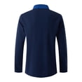 thumbnail image 5 of XIYON Men's Polo Shirt Men Long Sleeve Patchwork Lapel Shirt Casual Holiday Shirts Tops Classic Comfortable Golf Shirts For Men, 5 of 5