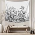 thumbnail image 5 of Wildflower Leaf Large Tapestry for Bedroom Wall Hanging Tapestry,Grey Floral Botanical White Watercolor Ceiling Backdrop Tapestries Poster Blanket Wall Decor for Teens Room Living Room 100" x 59", 5 of 8