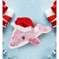 thumbnail image 4 of DolliBu Santa Pink Dolphin Stuffed Animal Plush Toy - Super Soft Stuffed Plush Dress Up with Red Santa Claus Hat, Cute Ocean Life Gift, Perfect Holiday Gift - 14 Inch, 4 of 6