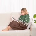 thumbnail image 4 of Green and Brown Football Stitch Pattern Blanket Hoodies for Kids 6-13YR Oversize Wearable Blanket Hoodies for Boys Girls Teens, 4 of 7
