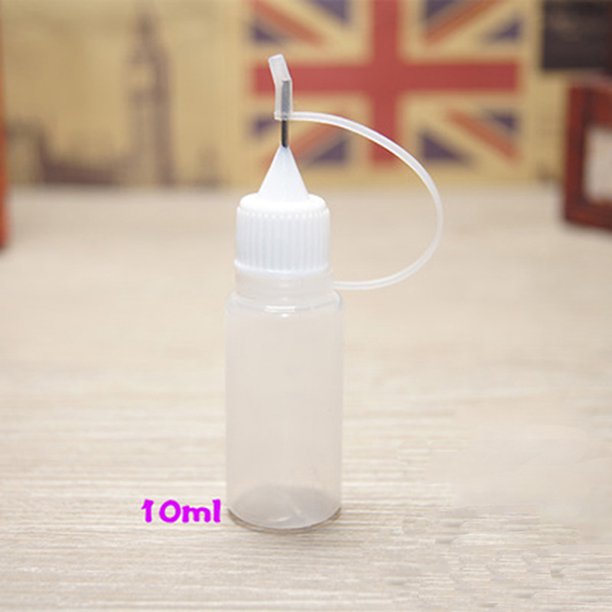2x Plastic Bottle w/ Metal Needle Oiler Refueling Tool Beak Empty Long