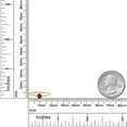 thumbnail image 4 of Gem Stone King 10K Yellow Gold Red Garnet and White Lab Grown Diamond Engagement Ring for Women (0.42 Cttw, Round 4MM, Gemstone January Birthstone, Size 6), 4 of 5