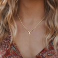 thumbnail image 2 of Exquisite Gold Initial Necklaces for Women Stainless Steel Choker A Z 26 Alphabet Initial Gold Pendant Necklace Jewelry Gifts, 2 of 4