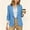 #032-Blue, variant on Womens Blazer Three Quarter Sleeve Open Front Lapel Collar Solid Work Jacket with Pockets for Office Casual Gift