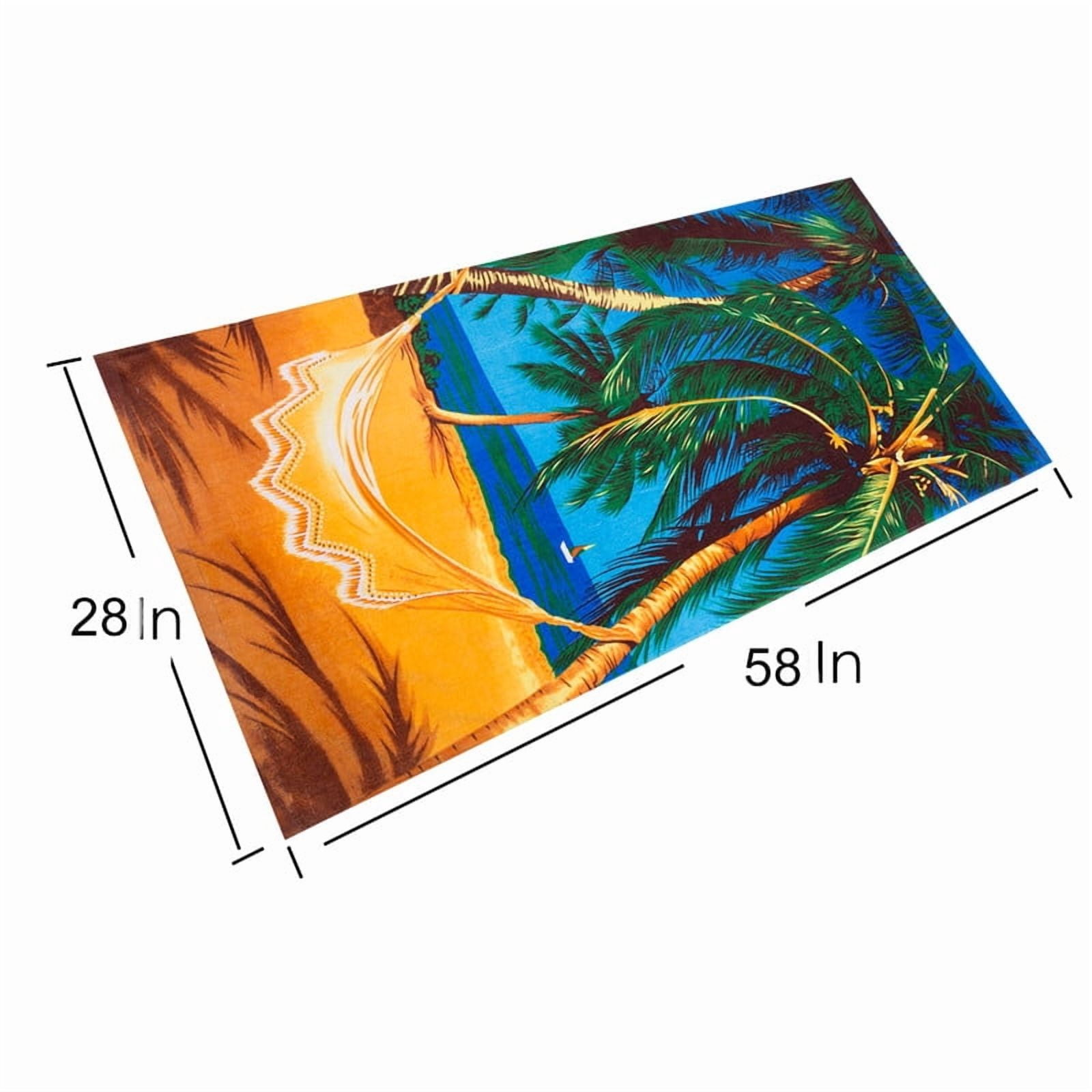 JML 100% Cotton Beach Towel,Soft & Quick-Dry Pool Towel,Perfect for Beach,Swimming,28"x58"