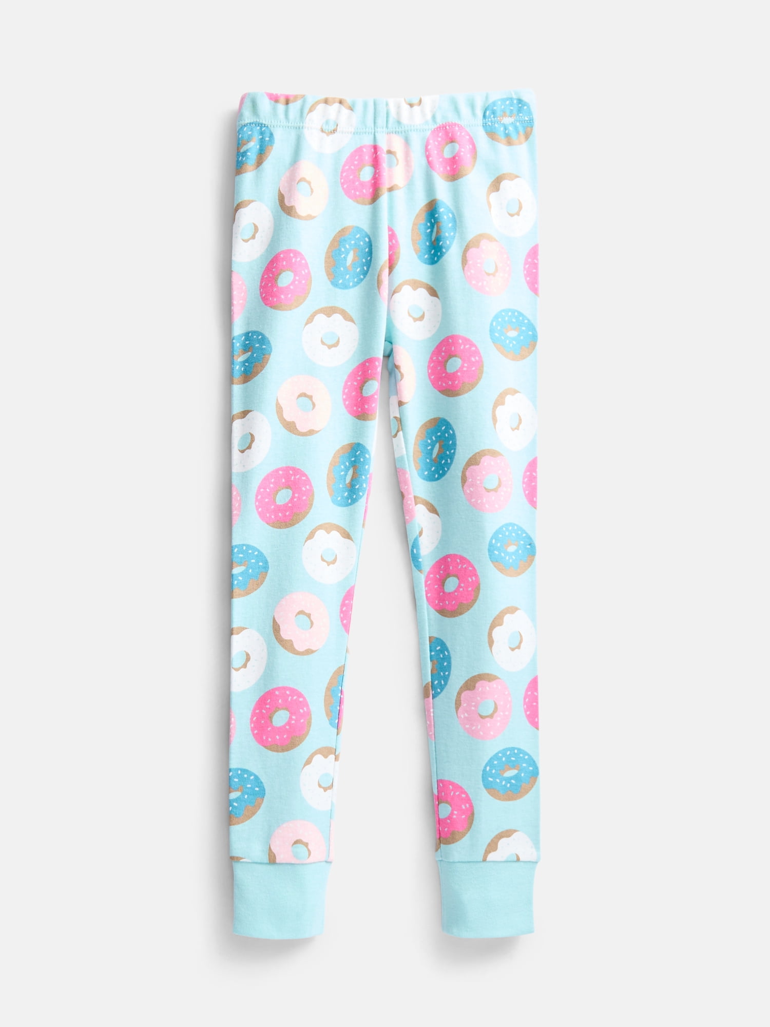 Wonder Nation Girls' Snug Fit Cotton Pajama Top and Pants Set, 2-Piece, Sizes 4-10