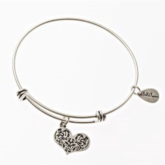 Bella Ryann 360230 Mom Heart Bangle Silver Bracelet