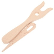 2Pcs Wooden Knit Forks Multi-use Knitting Tools Woven Forks Wooden Pompom Weaving Tools